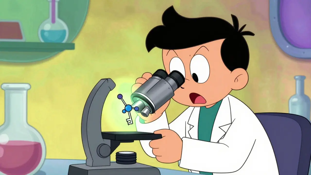 Cartoon scientist discovering a new universal reversal drug