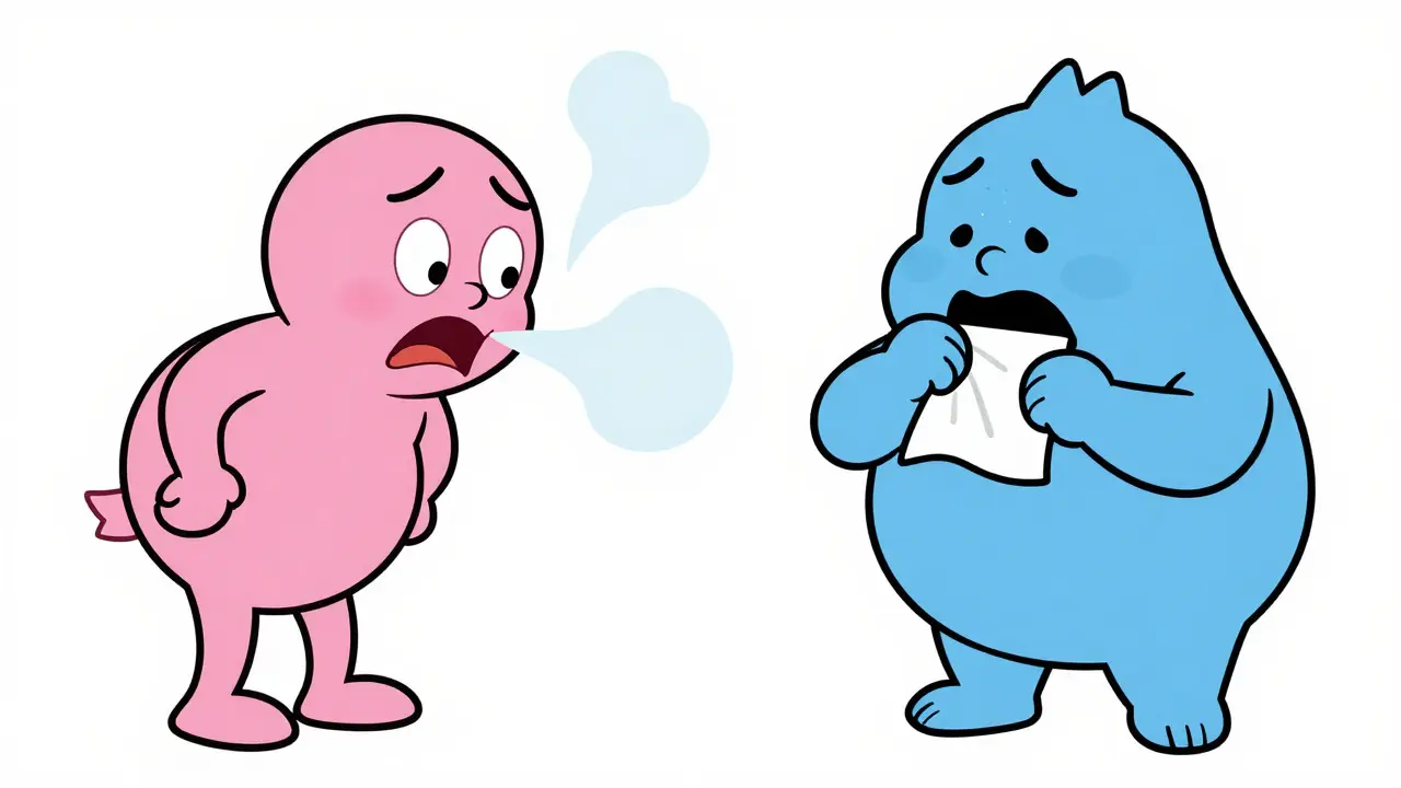 Illustration of Pink Puffer and Blue Bloater COPD types